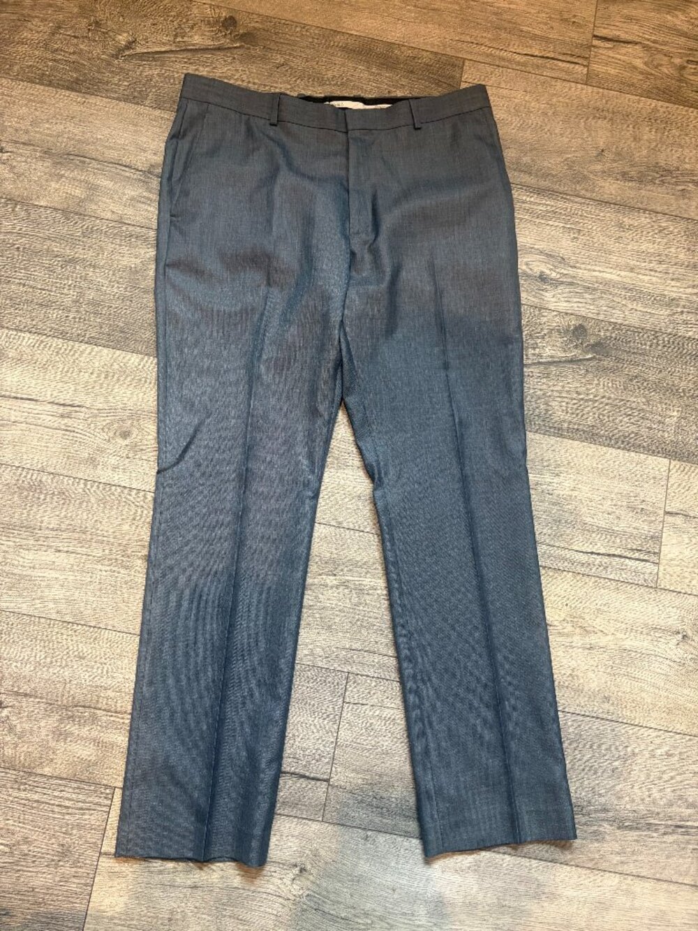 Perry Ellis Portfolio Slim Fit Men's Grey Gray Pants Suit Pants 36x32